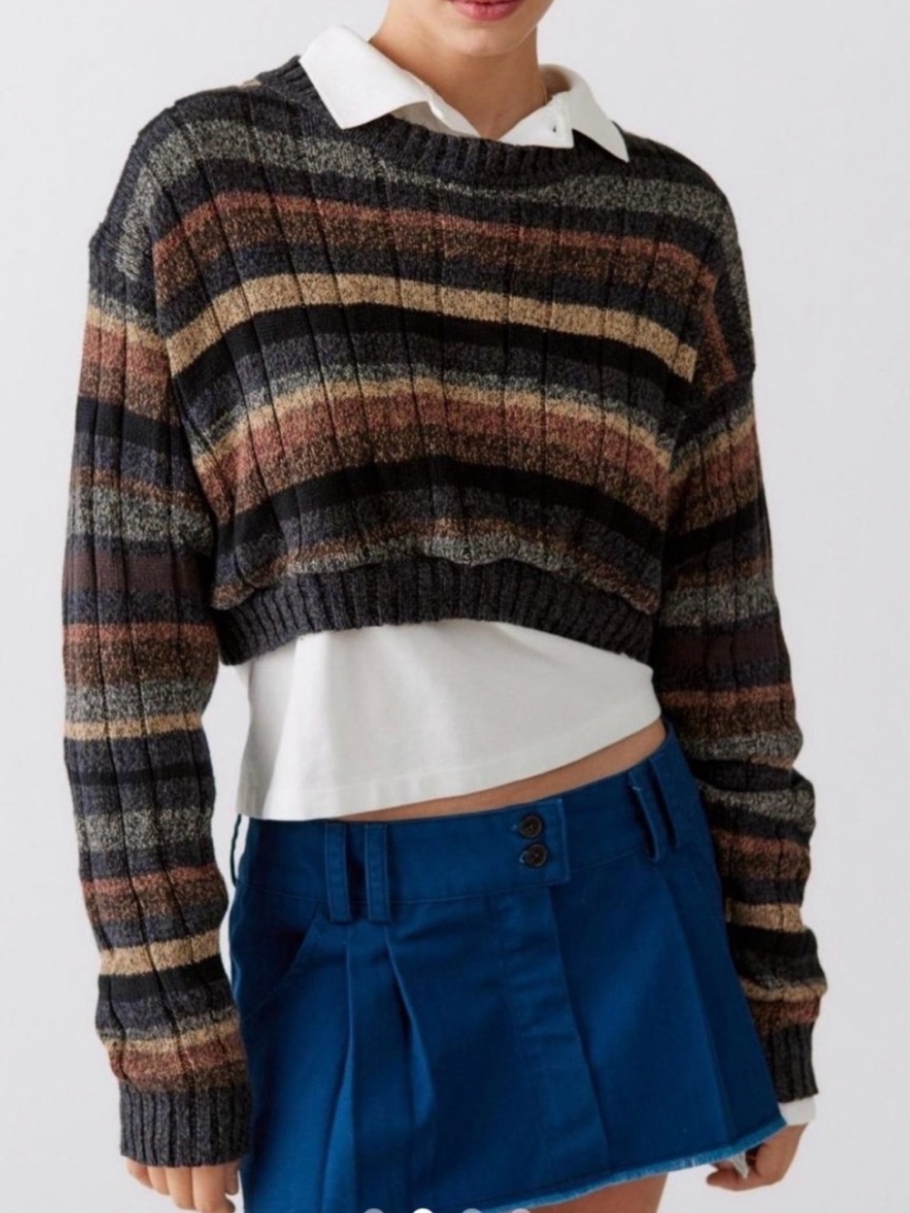 NWOT UO BDG Blue Pleated Micro Mini Sydney Skirt